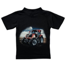T-paita Punainen Traktori Maisema Edessä